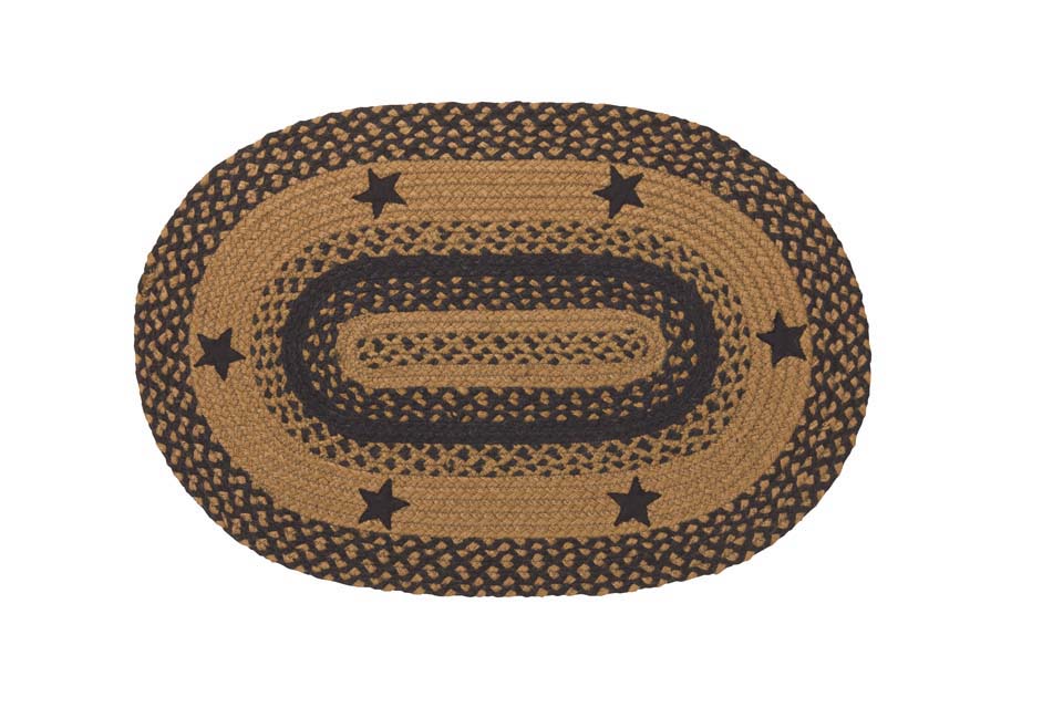 HOMESPICE DECOR MCKINLEY BRAIDED JUTE 13”X19” OVAL PLACEMATS ~NEW W/  TAG~(3063) 